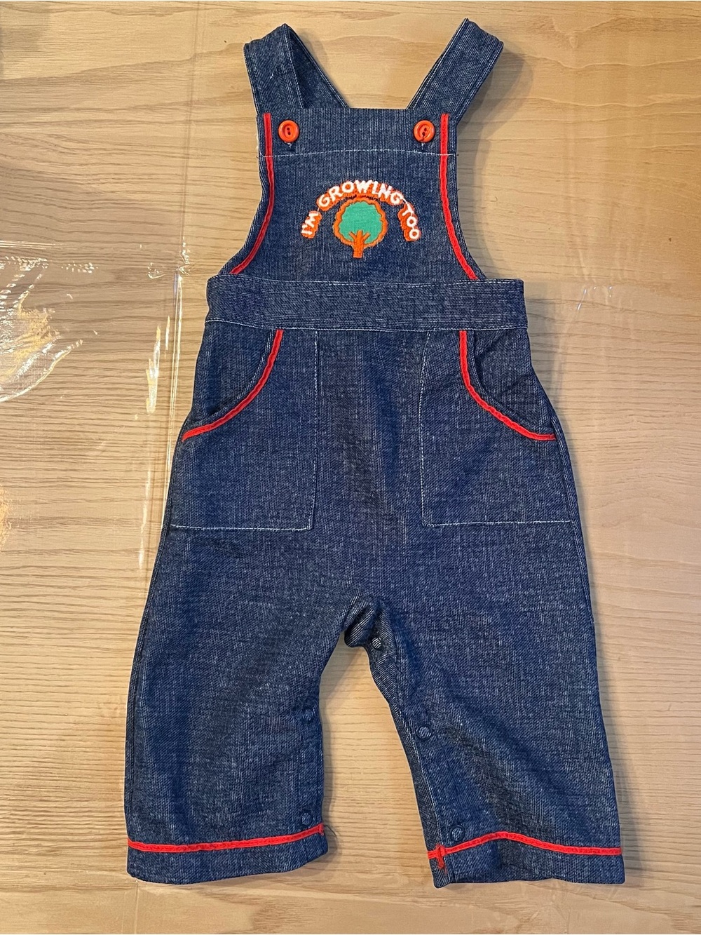 Vintage Carters Denim Overalls I’m Growing Too 9 Months